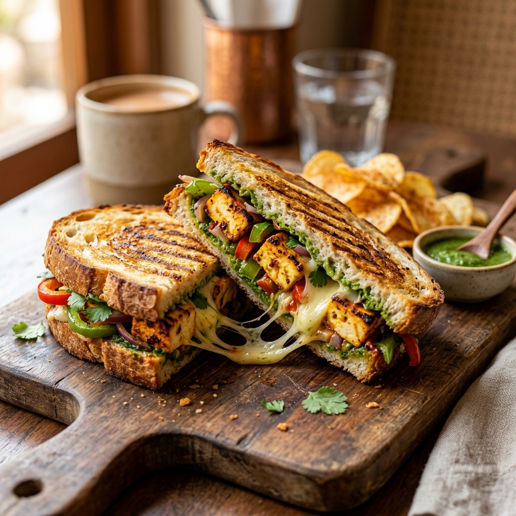Grilled Paneer Tikka Sandwich
