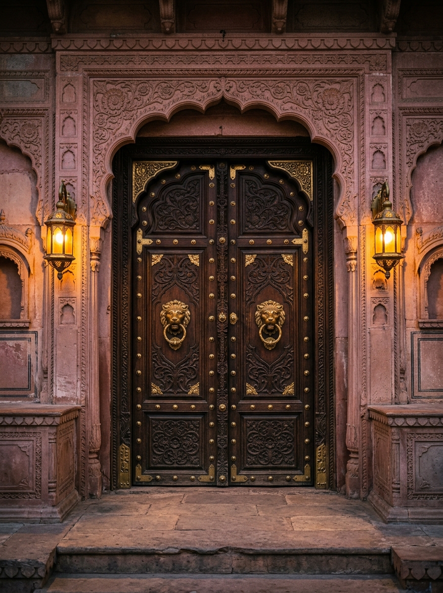 DWAR Rajasthani Teak Door Left